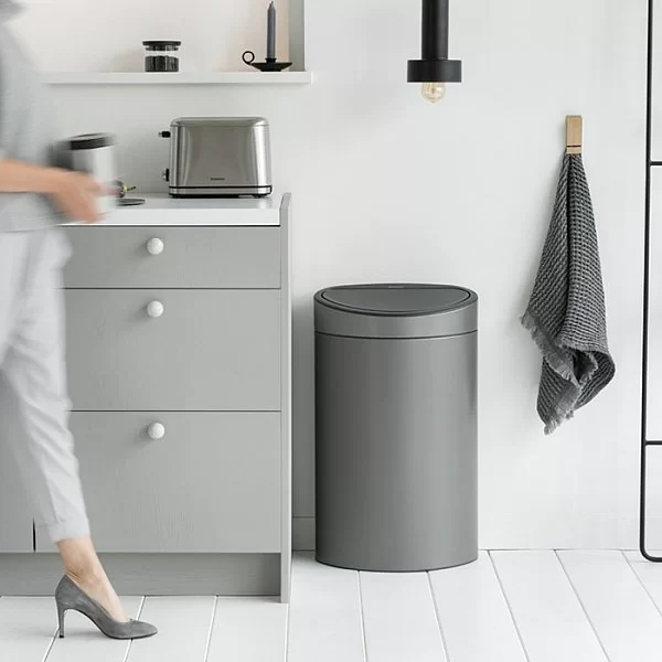 Мусорный бак Touch Bin New 40л, платиновый, Brabantia, 114908 - изобр. 10