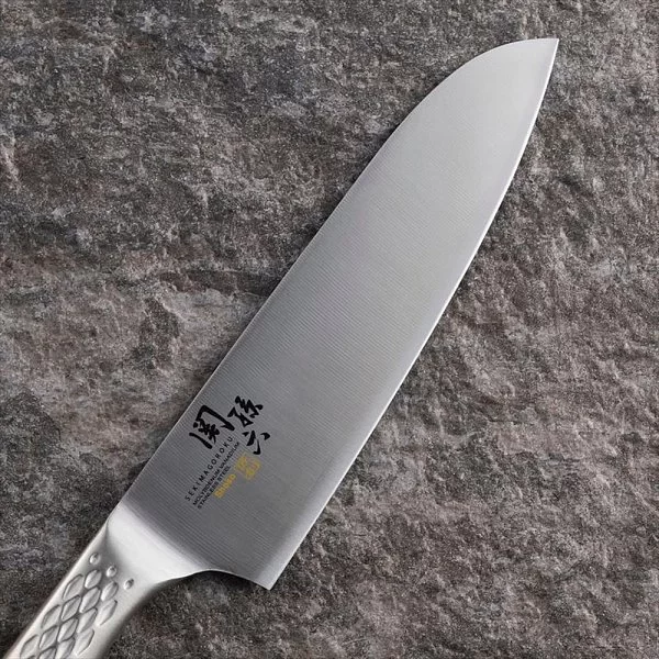 Нож кухонный поварской Santoku длина лезвия 16,5 см, сталь DSR1K6, Kai, Япония, AB-5156 - изобр. 8