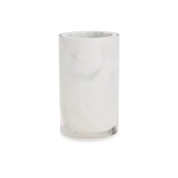 Стакан для зубной пасты Ducale White 7х7х11,5 см, полистоун, Kassatex, США, ADE-T-WB - изобр. 7
