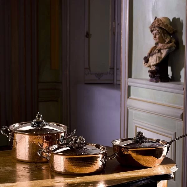 Кастрюля низкая с декорированной крышкой Opus Cupra, объем 5л, медь + нержавеющая сталь, Ruffoni, CH26 Ruffoni - изобр. 9