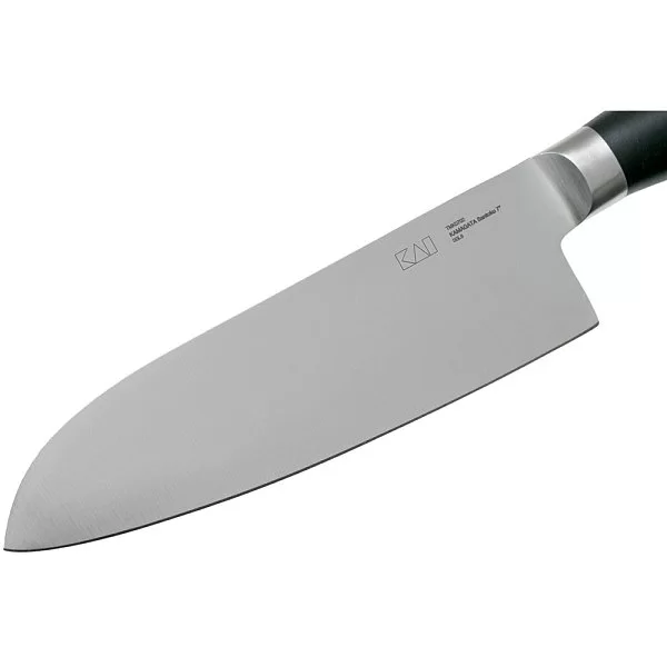 Нож кухонный поварской Santoku длина лезвия 18 см, сталь 1.4116 Krupp Stainless Steel, Kai, Япония, KAI-TMK-0702 - изобр. 8