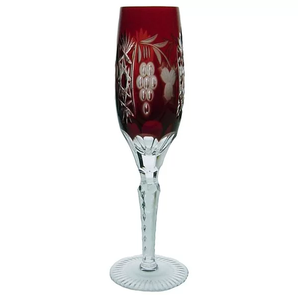 Фужер хрустальный для шампанского Grape 180 мл, цвет темно-бордовый, Ajka Crystal, Венгрия, 1/darkruby/64582/51380/48359 - изобр. 7