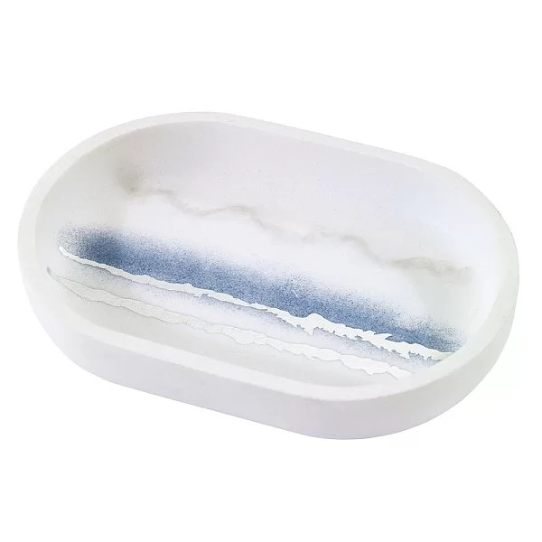 Мыльница Vapor 14х10х2,5 см, цвет белый + голубой, материал полистоун, Avanti, США, 14503C - изобр. 7