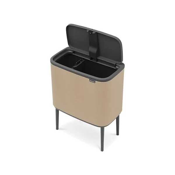 Мусорный бак 2 секции 11+23л, золотистый, Brabantia, 316289 - изобр. 11
