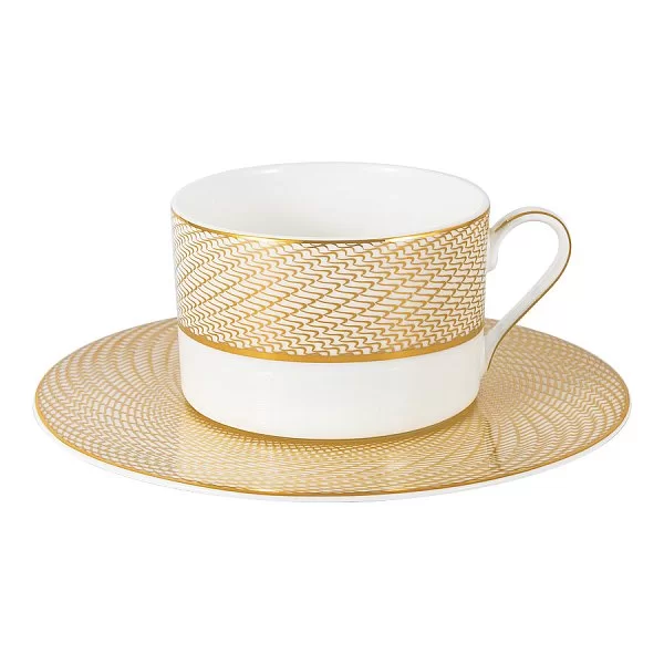 Чайный сервиз "Миллениум Голд" на 6 персон 14 предметов, костяной фарфор, Naomi, NG-I180902J-14 - изобр. 8