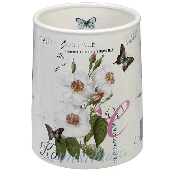 Корзина для мусора Botanical Diary 21х21х26 см, материал керамика, Creative Bath, США, BTL54MULT - изобр. 7