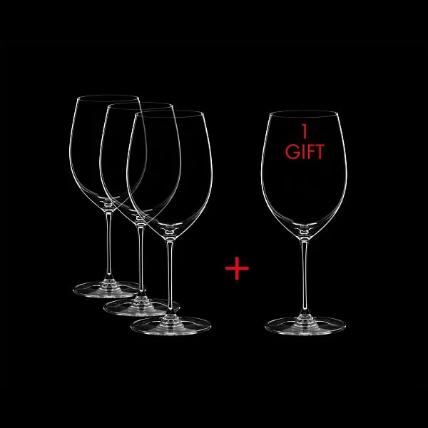 Набор бокалов для красного вина Cabernet/Merlot 625 мл, хрусталь, 4 шт, Veritas, Riedel, 5449/0 - изобр. 8