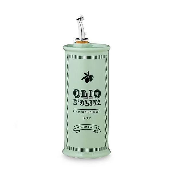 Бутылка для масла Oliere Vintage 500 мл, материал керамика + сталь, цвет зеленый, Nuova Cer, Италия, 9504-V50 - изобр. 7