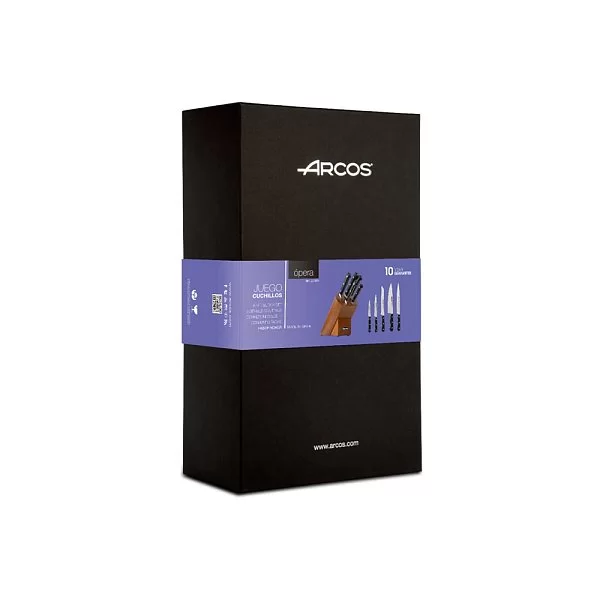 Набор из 5 кухонных ножей в деревянной подставке, нержавеющая сталь Nitrum, Arcos, Испания, 227000 - изобр. 9