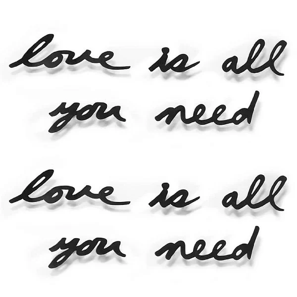 Надпись настенная Love is all you need цвет черный, материал металл, Umbra, Канада, 470580-040 - изобр. 7