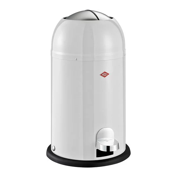 Мусорный бак с педалью Kickmaster Junior 12 л, цвет белый, нержавеющая сталь, Wesco, Германия, 180312-01 - изобр. 7
