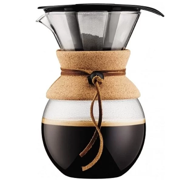 Кофейник с фильтром Pour Over 1 л,цвет пробковый, материал стекло, Bodum, Швейцария, 11571-109 - изобр. 7