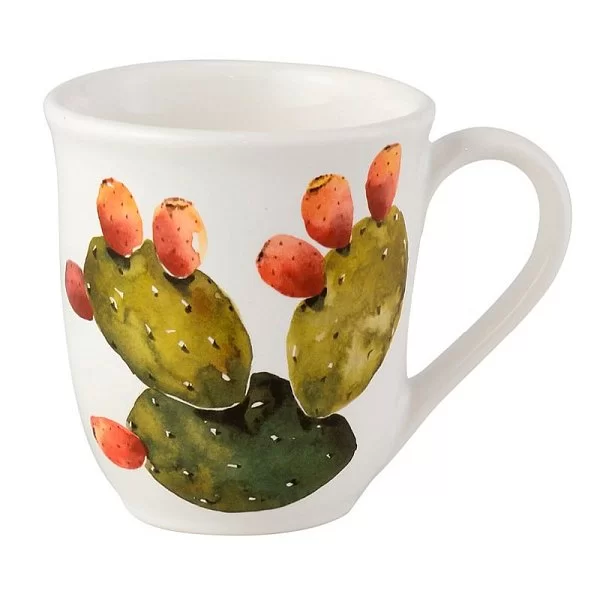 Кружка для чая Cactus 350 мл, материал керамика, цвет белый, Nuova Cer, Италия, 9117-CAT - изобр. 7
