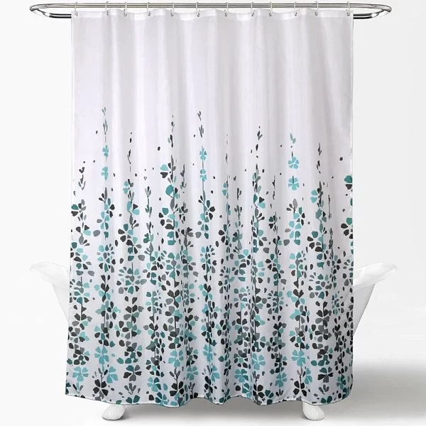 Шторка для ванной комнаты Garland 180х180 см, полиэстер, цвет белый + зеленый, Carnation Home Fashions, США, ALA180GRN - изобр. 7