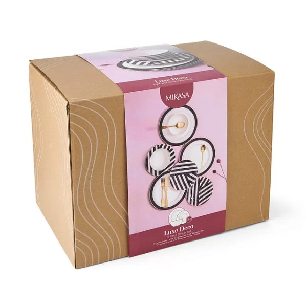 Обеденный набор Luxe Deco 12 предметов, фарфор, Kitchen Craft, Великобритания, MKLUXEDECO12PC - изобр. 8