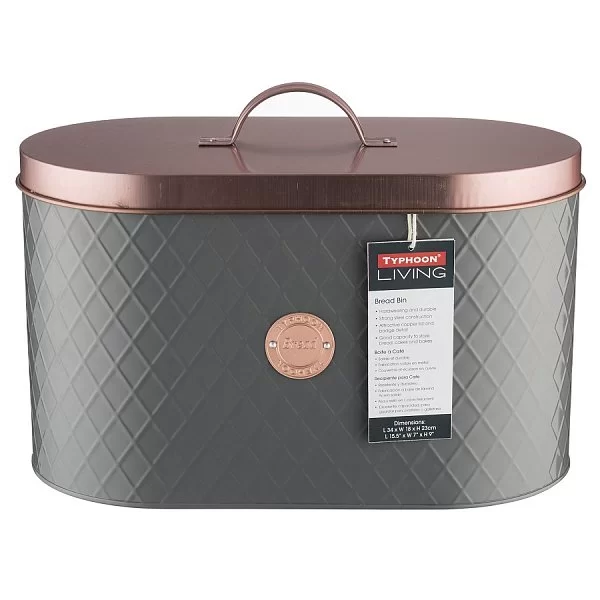 Хлебница Copper Lid 34,5х19х23 см, цвет серый + медный, материал оцинкованная сталь, Typhoon, Великобритания, 1401.658V - изобр. 9