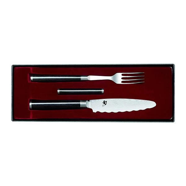 Набор столовых приборов с подставкой Shun Classic длина лезвия 12,5 см, сталь VG-MAX в обкладках из дамаска, Kai, Япония, DM-0908 - изобр. 7