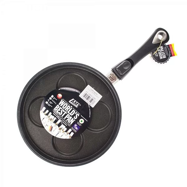 Сковорода для оладьев с антипригарным покрытием 26см, НЕиндукционная, съемная ручка, AMT Gastroguss, AMT226 - изобр. 8