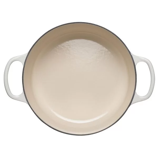 Кастрюля с крышкой 26 см, объем 5,3 л, материал чугун, цвет белый, Le Creuset, Франция, 21001264314461 - изобр. 9
