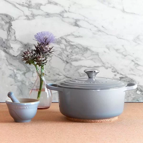 Кастрюля круглая 22 см, объем 3,3 л, материал эмалированный чугун, цвет серый, Le Creuset, Франция, 21177225412430 - изобр. 12