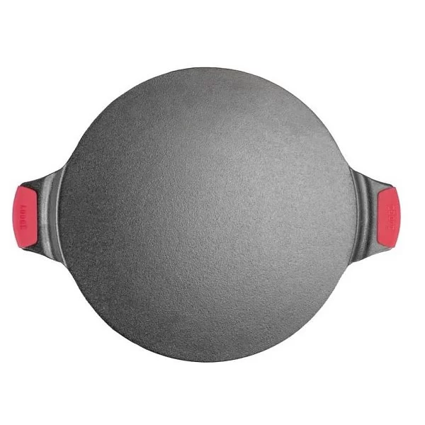 Блюдо для пиццы с силиконовыми прихватами, диаметр 38 см, чугун, Lodge, США, BW15PPA1 - изобр. 8