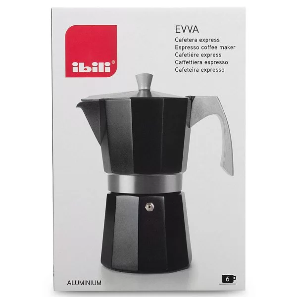Кофеварка гейзерная на 9 чашек Evva Black материал алюминий, цвет черный, Ibili, Испания, 623109 - изобр. 14