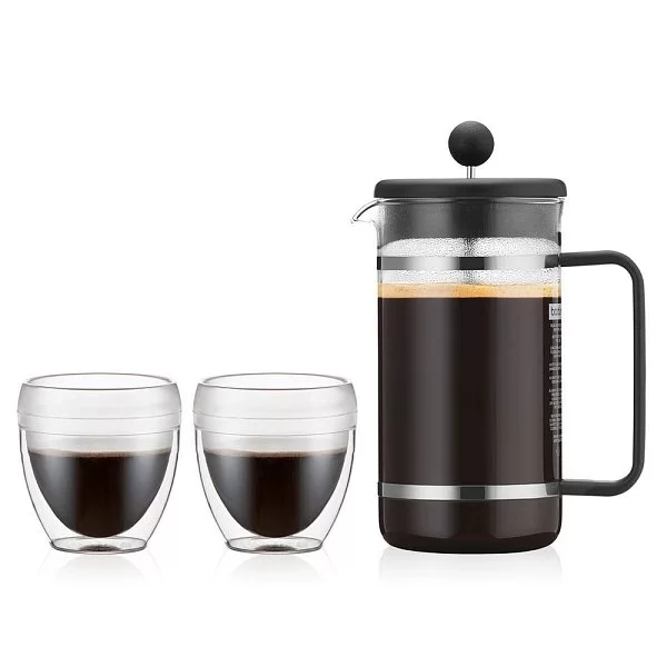 Набор из 3-х предметов для заваривания кофе, стекло, Bodum, Швейцария, K1508-01-10 - изобр. 7