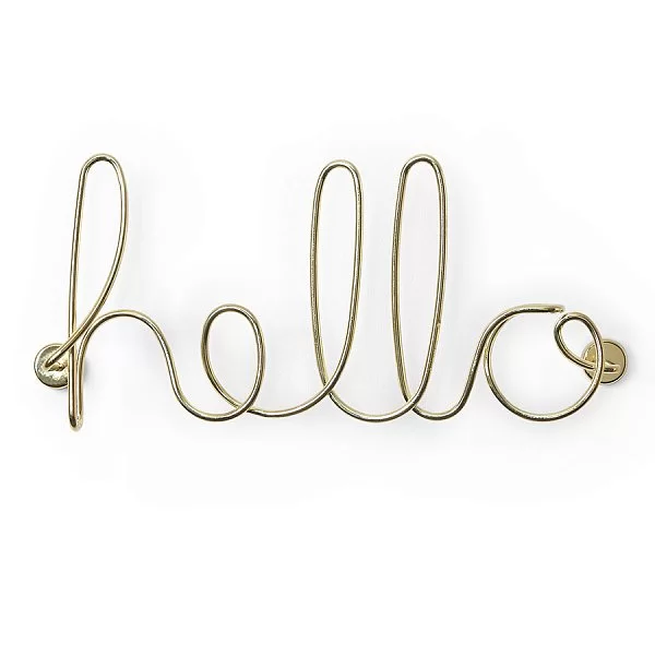 Декор для стен Hello 14,7х31,5х7,2 см, цвет золотой, материал металл, Umbra, Канада, 1005956-104 - изобр. 7