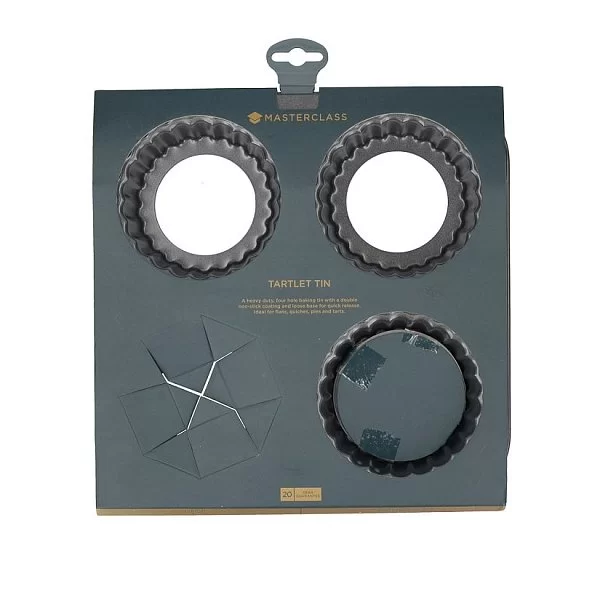 Форма для выпечки тарталеток, диаметр 10 см, цвет черный, сталь, Kitchen Craft, Великобритания, KCMCHB87 - изобр. 7