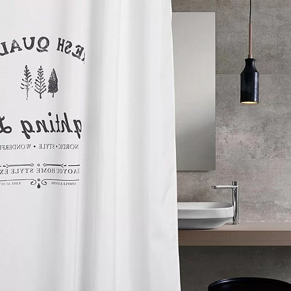 Шторка для ванной комнаты Fresh, 200х230 см, цвет белый, полиэстер, Carnation Home Fashions, США, FSH230W - изобр. 8