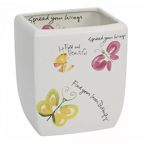 Корзина для мусора Flutterby 23х22х25 см, материал керамика, Creative Bath, США, FLU54MULT - изобр. 7