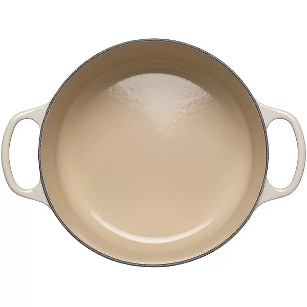 Кастрюля с крышкой 26 см, объем 5,3 л, материал чугун, цвет кремово-миндальный, Le Creuset, Франция, 21177266802430 - изобр. 9