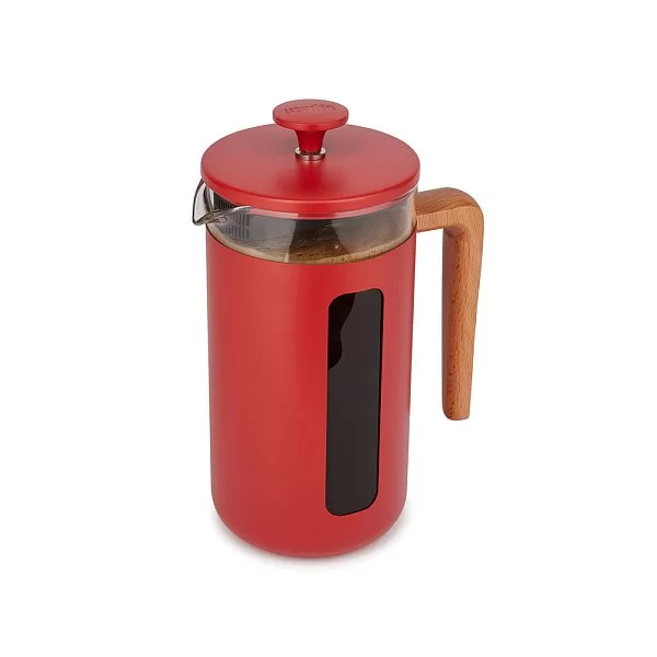 Кофейник френч-пресс La Cafetiere 1 л, сталь+стекло+дерево, цвет красный, Kitchen Craft, Великобритания, LCPISA8CPREDW - изобр. 8