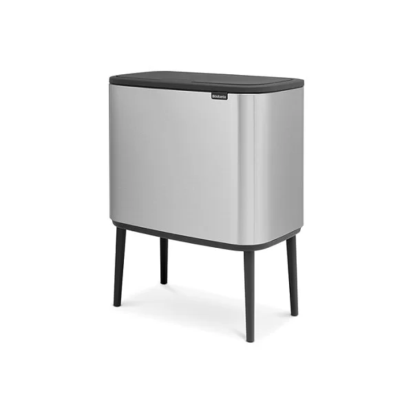 Мусорный бак 2 секции 11+23л, стальной матовый, Brabantia, 316227 - изобр. 8
