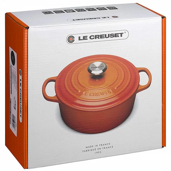 Кастрюля с крышкой 24 см, объем 4,2 л, материал чугун, цвет белый, Le Creuset, Франция, 21001244314461 - изобр. 11