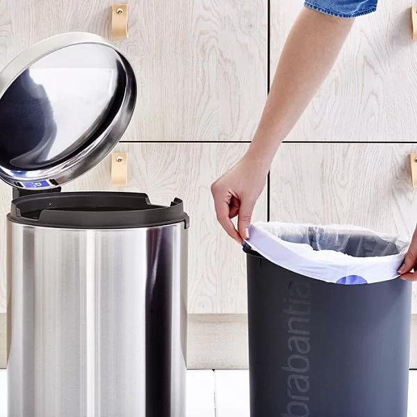Мусорный бак с педалью NewIcon, 20л, стальной матовый, Brabantia, 111907 - изобр. 13