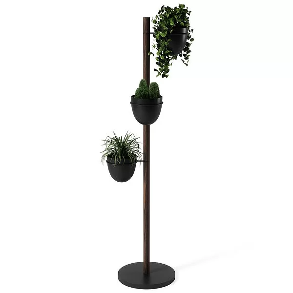 Подставка для цветов Floristand Planter с 3-мя горшками, бук, цвет темный орех, Umbra, Канада, 1013880-048 - изобр. 8
