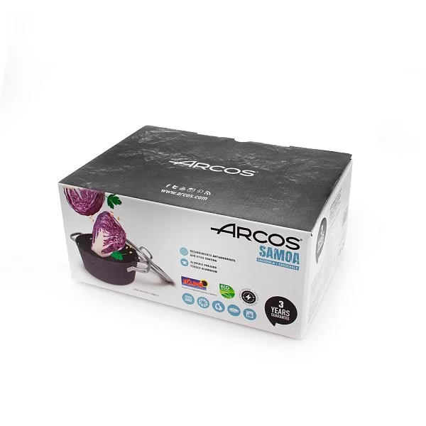 Кастрюля с крышкой Samoa 2,6 л, диаметр 20 см, кованый алюминий, цвет черный, Arcos, Испания, 716900 - изобр. 13