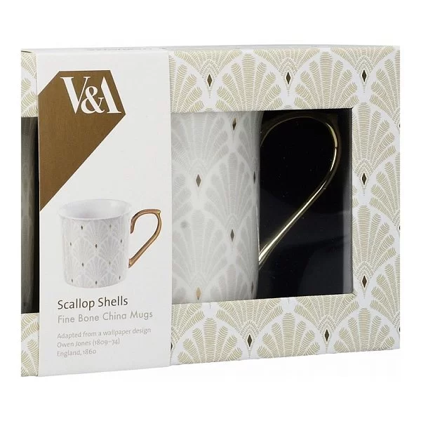 Набор из 2 кружек V&A, объем 300 мл, цвет серый, фарфор, Kitchen Craft, Великобритания, 5227085 - изобр. 11
