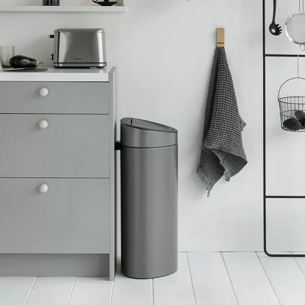 Мусорный бак Touch Bin New 40л, платиновый, Brabantia, 114908 - изобр. 11