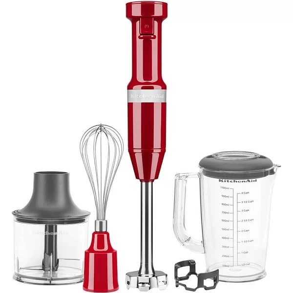 Погружной блендер с аксессуарами, 5 скоростей, цвет красный, Kitchen Aid, США, 5KHBV83EER - изобр. 7