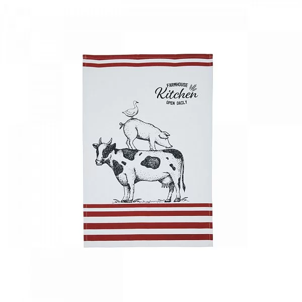 Набор из 2-х полотенец FARMHOUSE 70x47 см, хлопок, цвет белый, Kitchen Craft, Великобритания, KCFHTTPK2 - изобр. 7