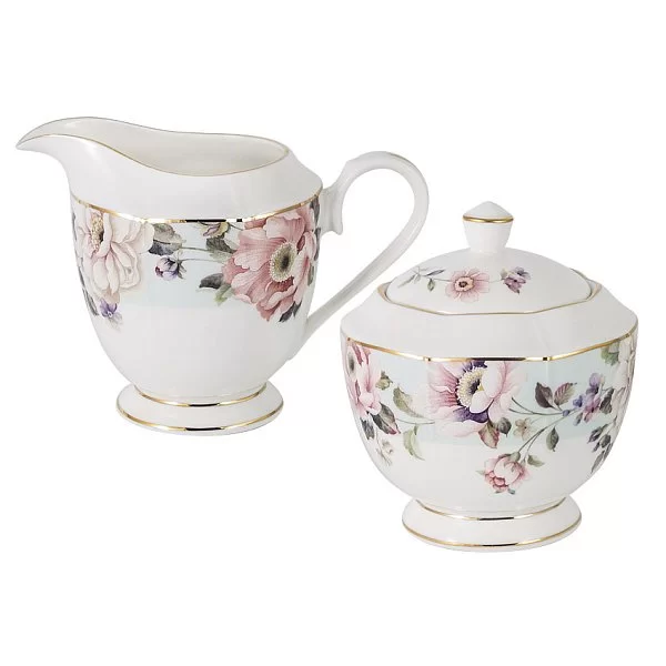 Чайный сервиз "Весенний сад" на 6 персон 21 предмет, костяной фарфор, цвет белый, Anna Lafarg Emily, AL-M2265_21-E9 - изобр. 11