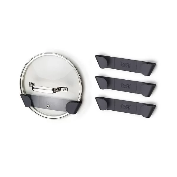 Набор из 4-х держателей для крышек CupboardStore 19,2х3,7х2,2 см, пластик ABS, цвет черный, Joseph Joseph, Великобритания, 85149 - изобр. 10