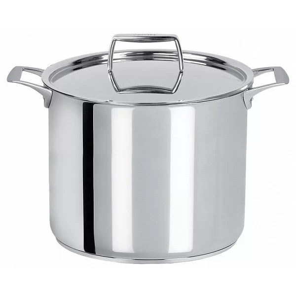 Высокая кастрюля с крышкой Castel'Pro 24 см, объем 9,5 л, нержавеющая сталь 18/10, зеркальная полировка, Cristel, Франция, M24CPF - изобр. 7