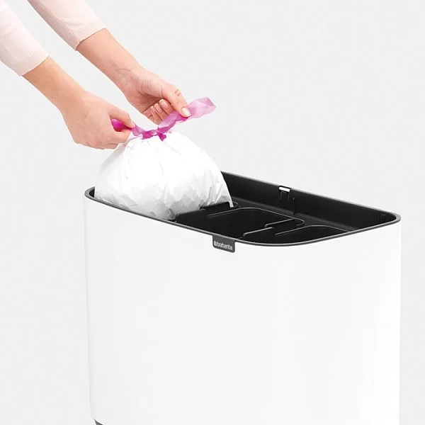 Мусорный бак 3 секции 3x11л, белый, Brabantia, 313523 - изобр. 11