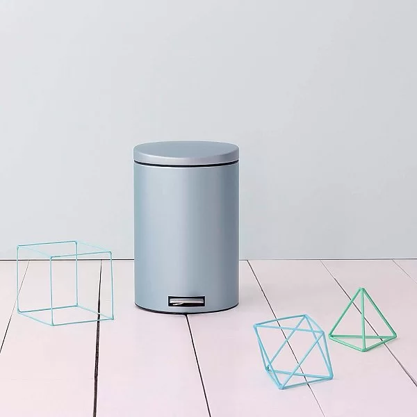 Мусорный бак с педалью 20 л цвет мятный металлик, материал нержавеющая сталь, Brabantia, 106040 - изобр. 9