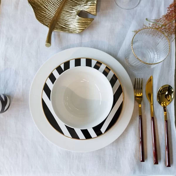 Обеденный набор Luxe Deco 12 предметов, фарфор, Kitchen Craft, Великобритания, MKLUXEDECO12PC - изобр. 10