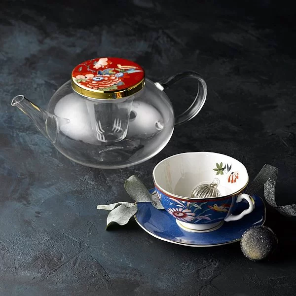 Чайная пара Paeonia Blush 200 мл, материал фарфор, цвет синий, Wedgwood, Великобритания, 40032091 - изобр. 12