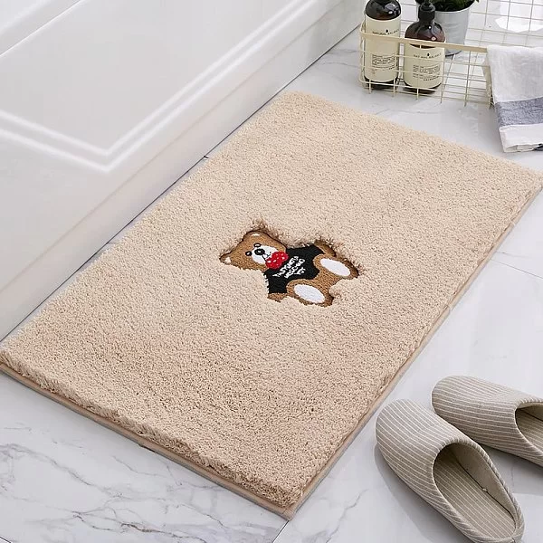 Коврик для ванной комнаты Teddy Bear Ivory, 50х80 см, цвет бежевый, полиэстер, Carnation Home Fashions, TED08 - изобр. 8